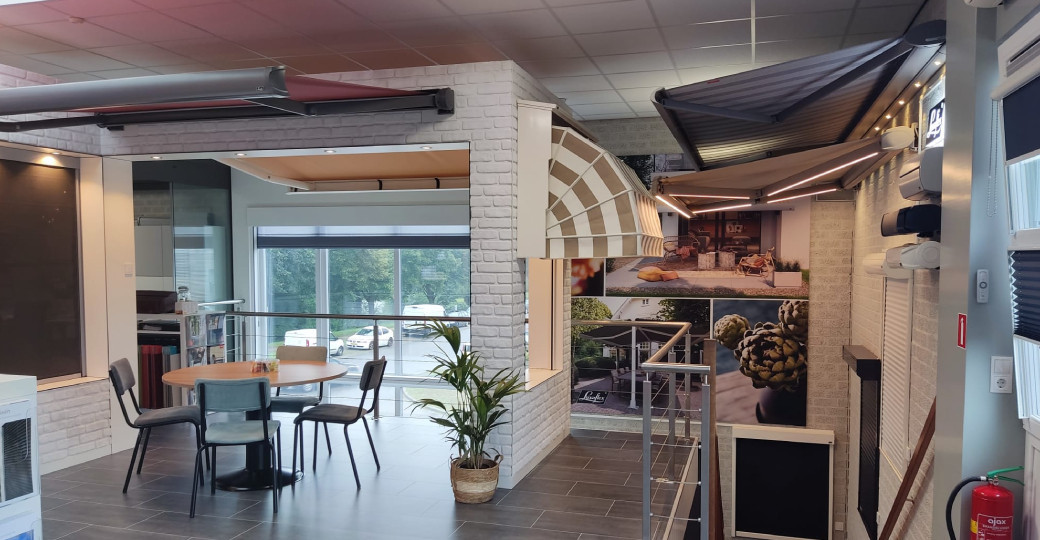 overzicht van showroom buitenzonwering